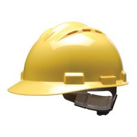Bullard 62YLP Bullard S62 Series Yellow Vented Safety Cap With 4 Point Pinlock Headgear And Cotton Browpad